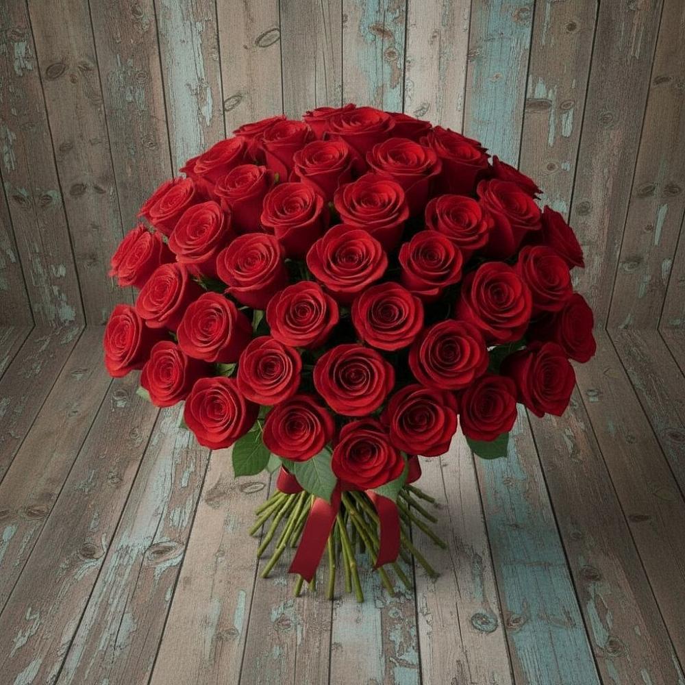 Букет 55 Красных роз Фридом в Заполярном Мурманской области
