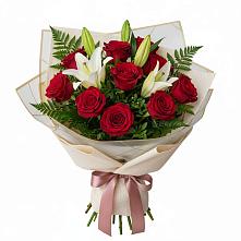 Букет цветов из:  Лилии и Розы #REPLACE_PRED# Заполярном Мурманской области