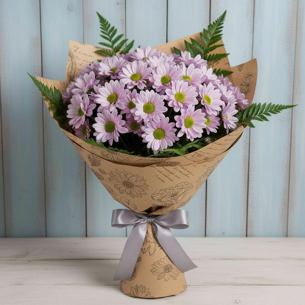 Букет цветов из: Хризантемы в Заполярном Мурманской области
