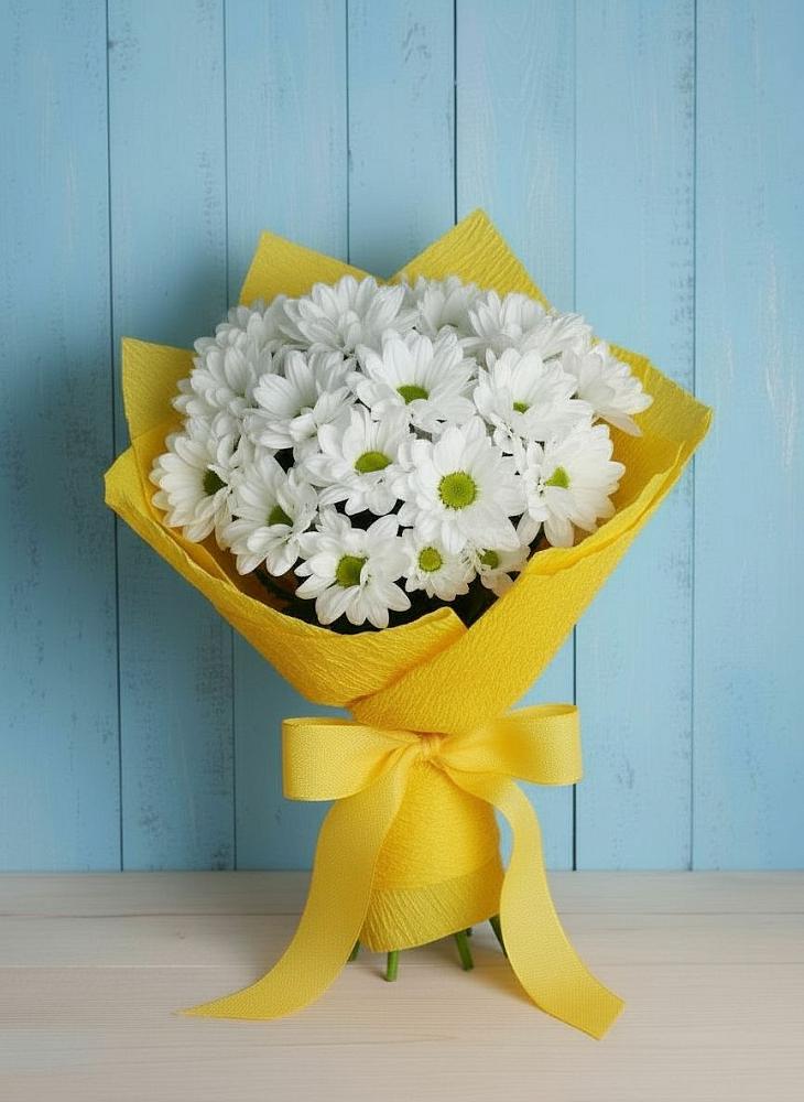 Букет цветов из: Хризантемы в Заполярном Мурманской области