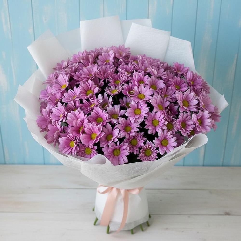Букет цветов из: Хризантемы в Заполярном Мурманской области