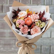Букет цветов из:  Гвоздики, Хризантемы и Розы в Заполярном Мурманской области