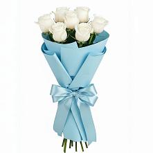 Букет 7 белых роз Проуд в Заполярном Мурманской области