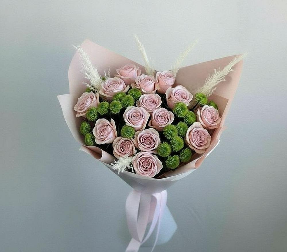 Букет цветов из: Розы и Хризантемы в Заполярном Мурманской области