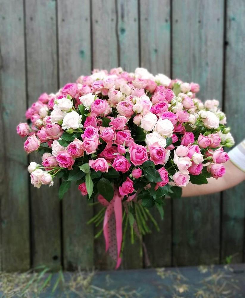 Букет Розовые кустовые розы Натали и Лав Лидия в Заполярном Мурманской области