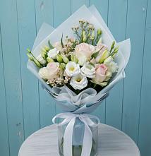 Букет цветов из:  Розы и Лизиантусы #REPLACE_PRED# Заполярном Мурманской области